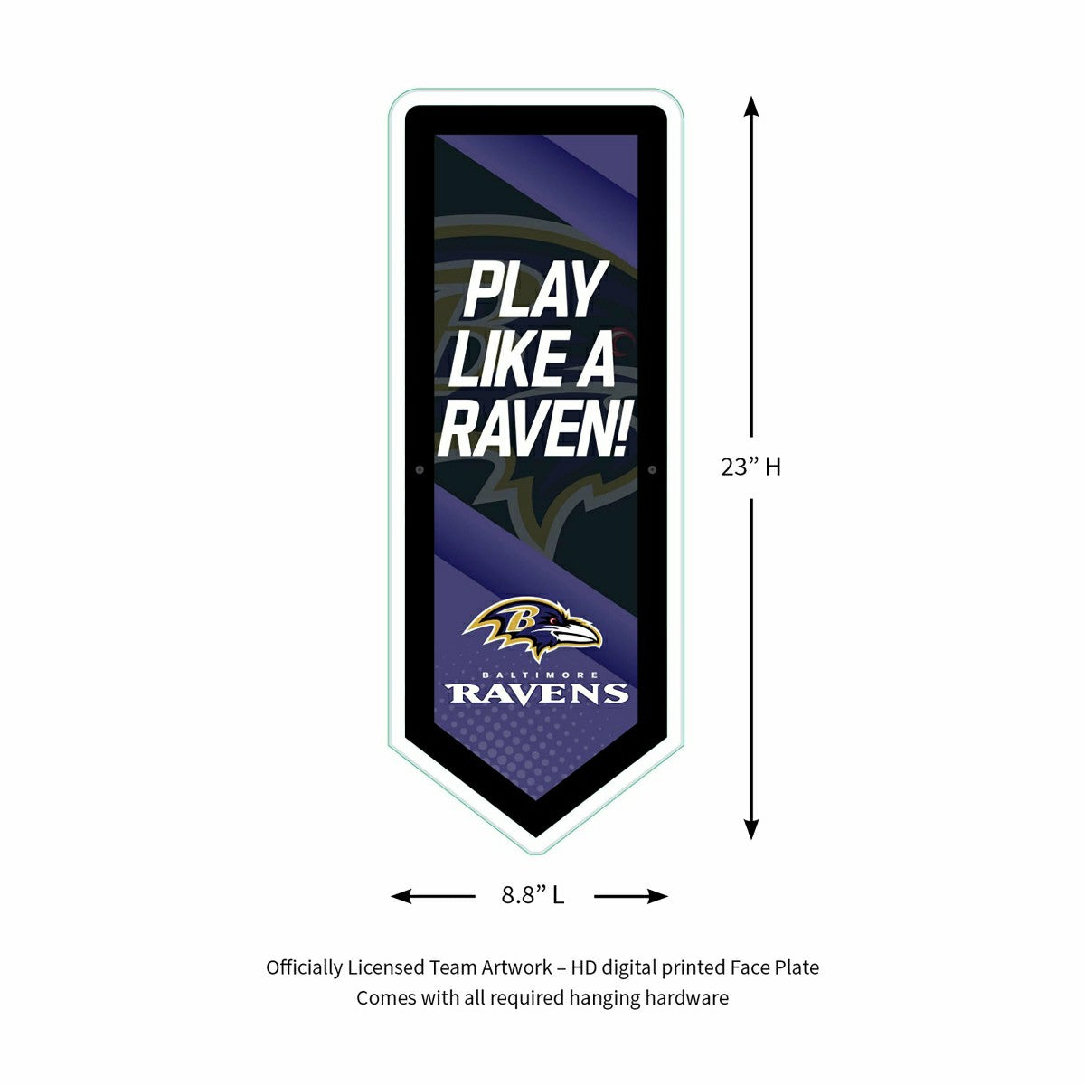 LED Wall Decor, Pennant, Baltimore Ravens - NFL Home
