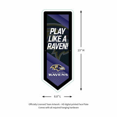 LED Wall Decor, Pennant, Baltimore Ravens - NFL Home