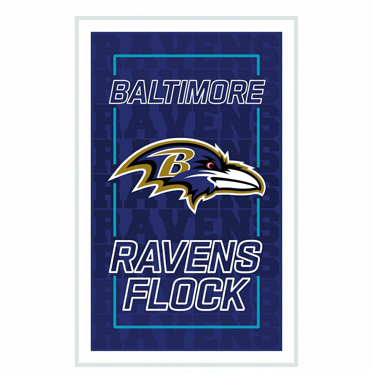 Baltimore Ravens NFL Football Rectangle Neolite LED Decor - NFL Home