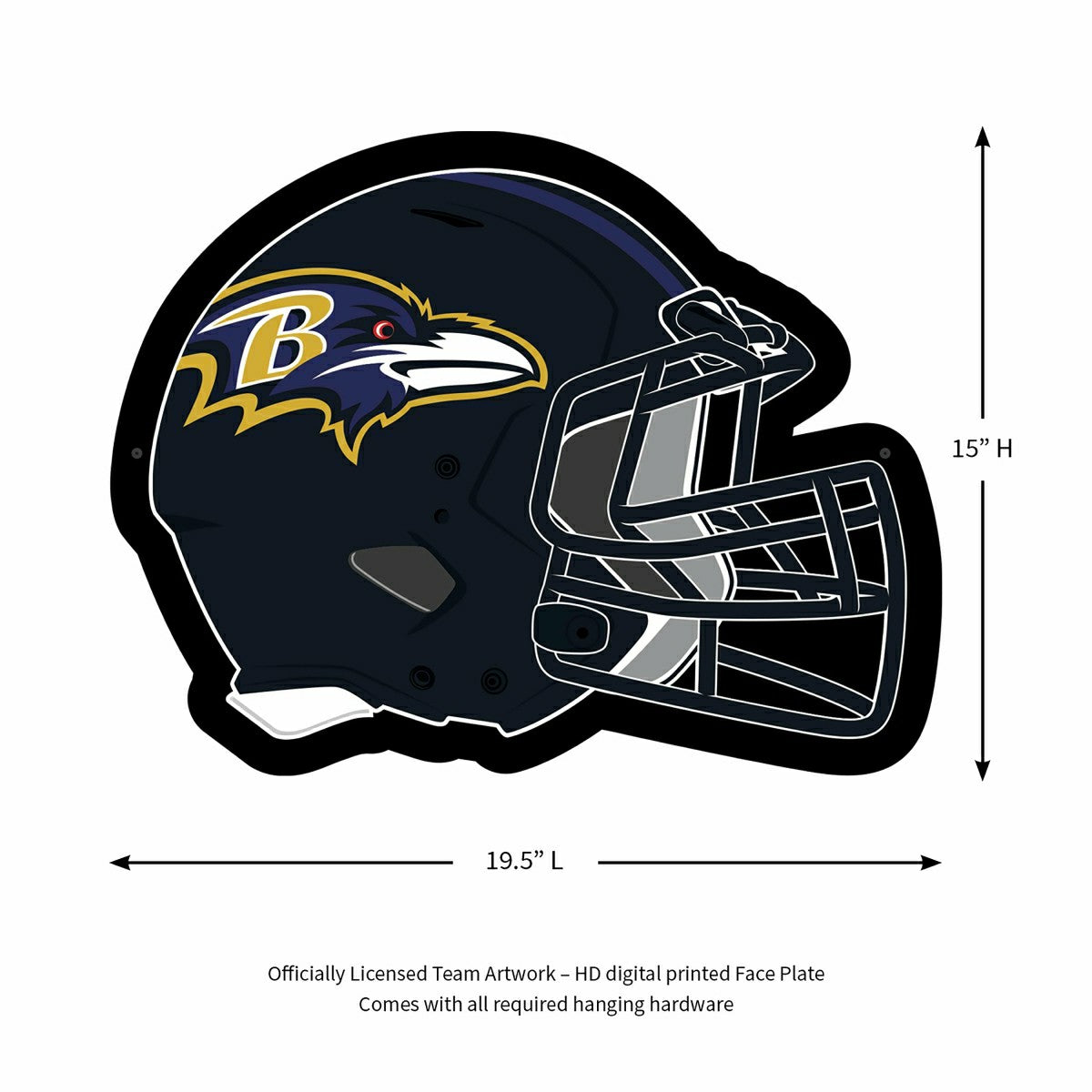 LED Wall Decor, Helmet, Baltimore Ravens - NFL Home
