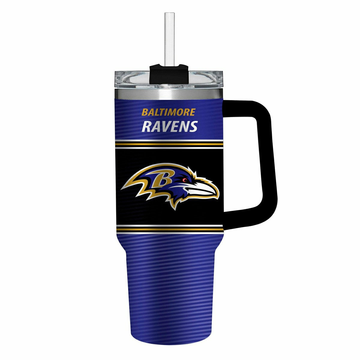40oz Stainless Steel Canyon Cup w/ Straw, Baltimore Ravens - NFL Home