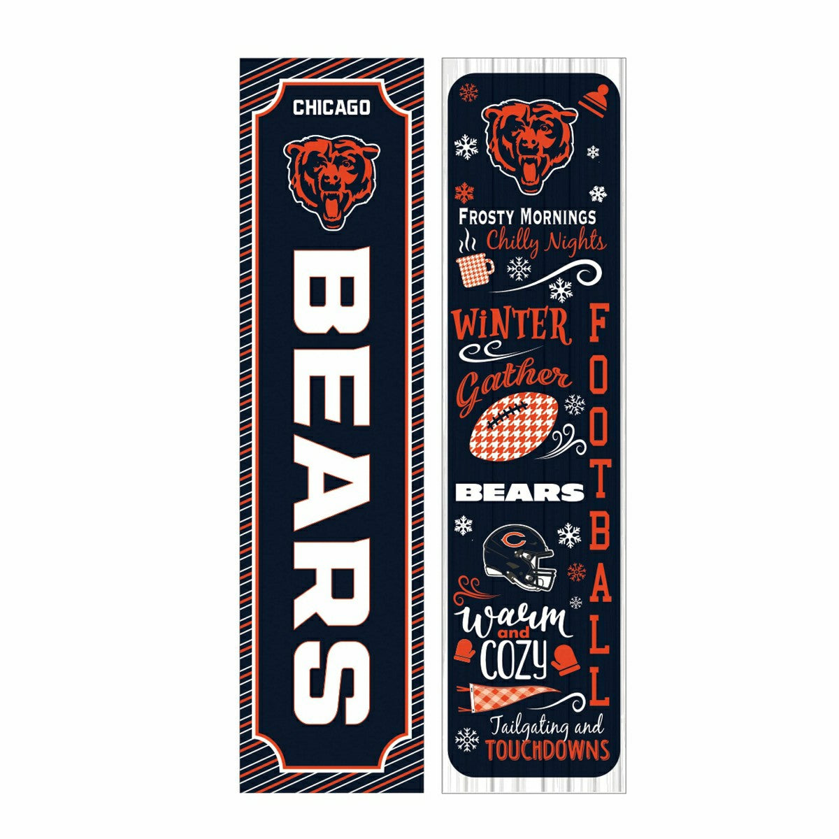 Chicago Bears 46" Double Sided Leaner, Winter Seasonal - NFL Home