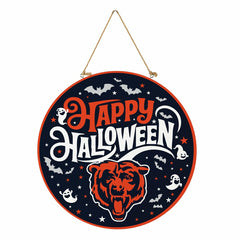 Chicago Bears Halloween Round Door Décor with Hanging Rope, 18x18 - NFL Home
