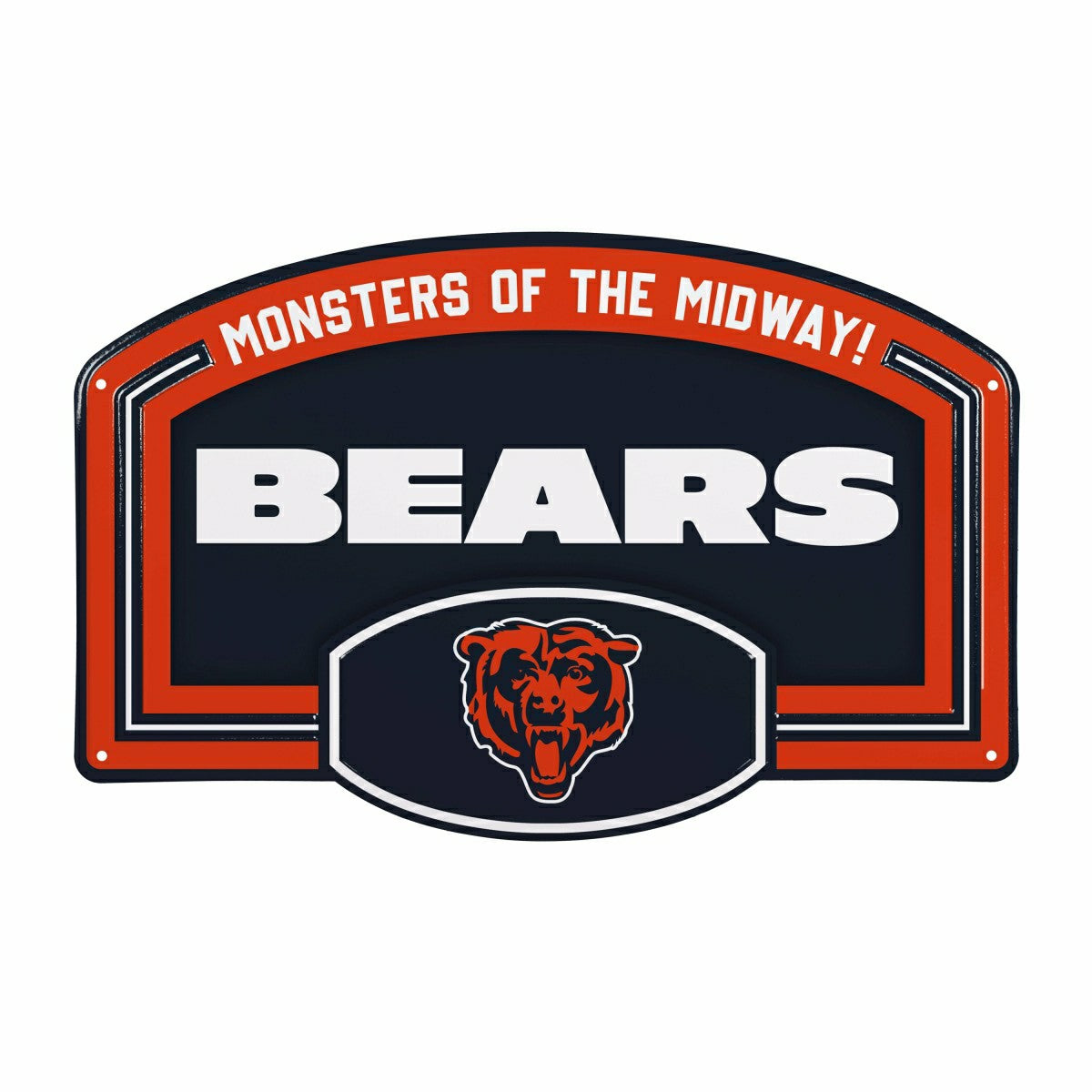 Chicago Bears USA Embossed Steel Wall Sign, 11" x 17" - NFL Home