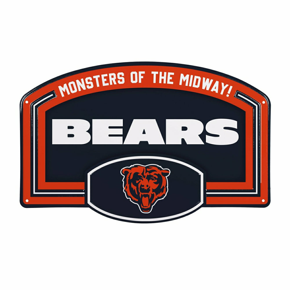 Chicago Bears USA Embossed Steel Wall Sign, 11" x 17" - NFL Home