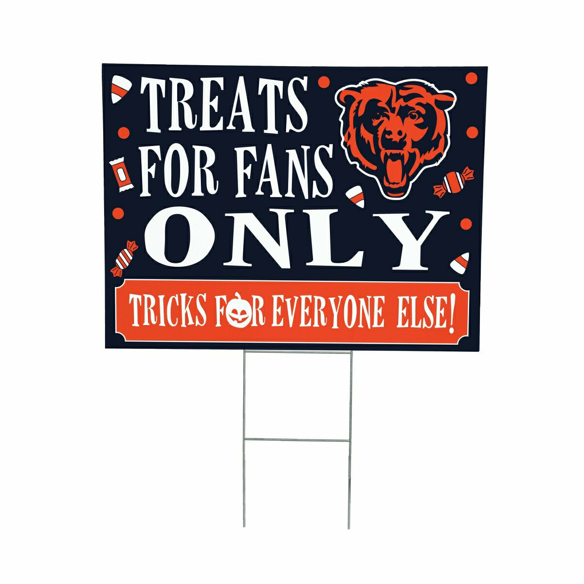 Chicago Bears Yard Sign, Halloween Treats for Fans - NFL Home