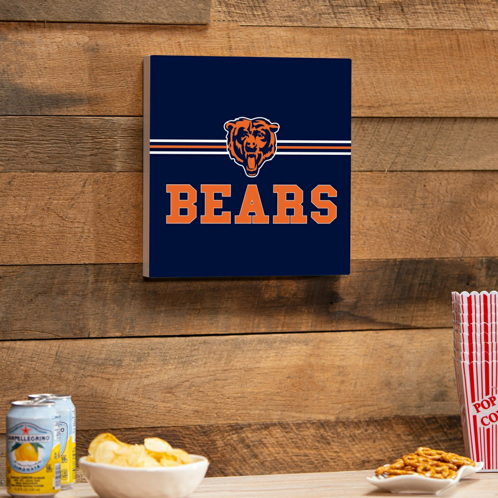 Chicago Bears Wood Wall Sign, 12x12 - NFL Home
