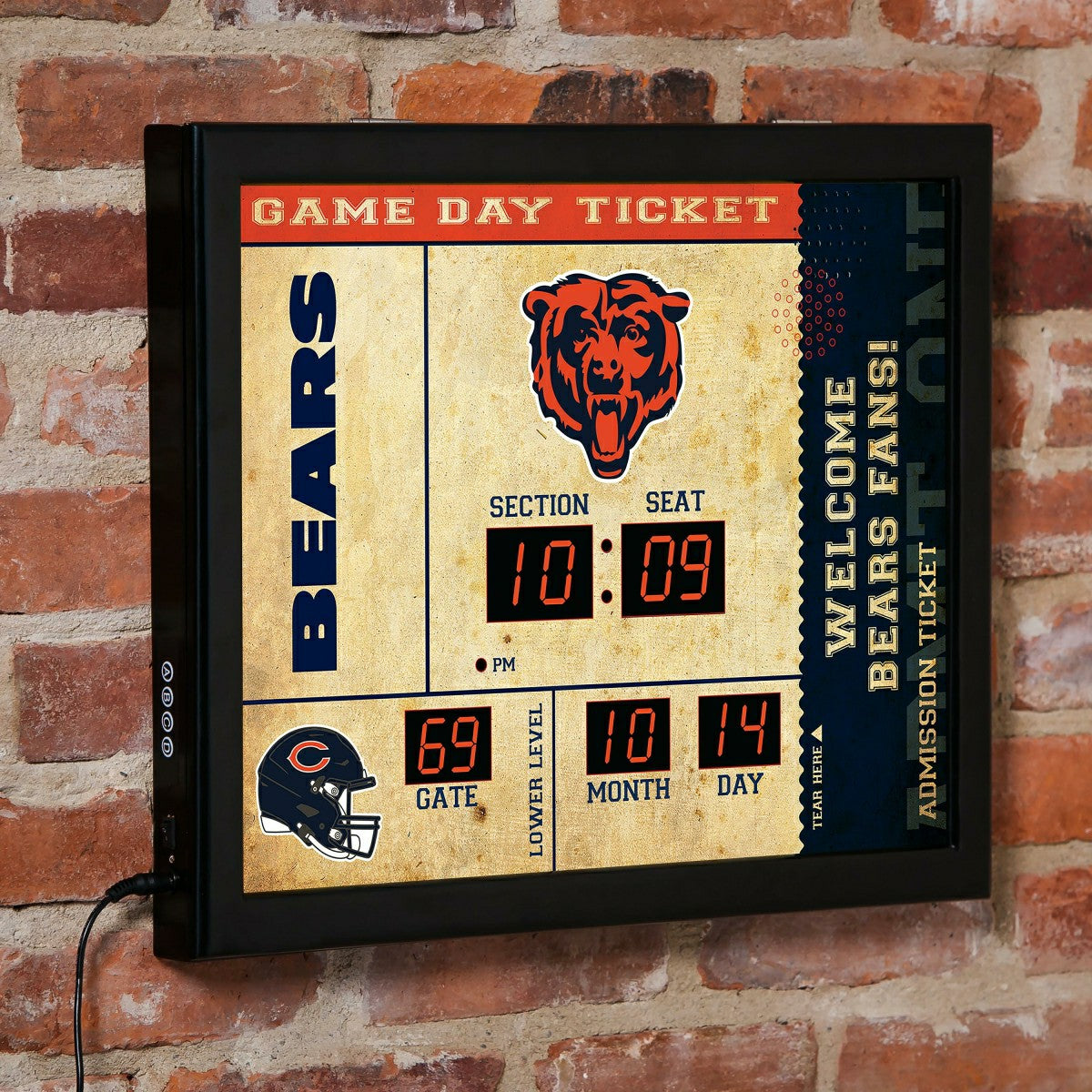 Scoreboard Wall Clock, Chicago Bears - NFL Home