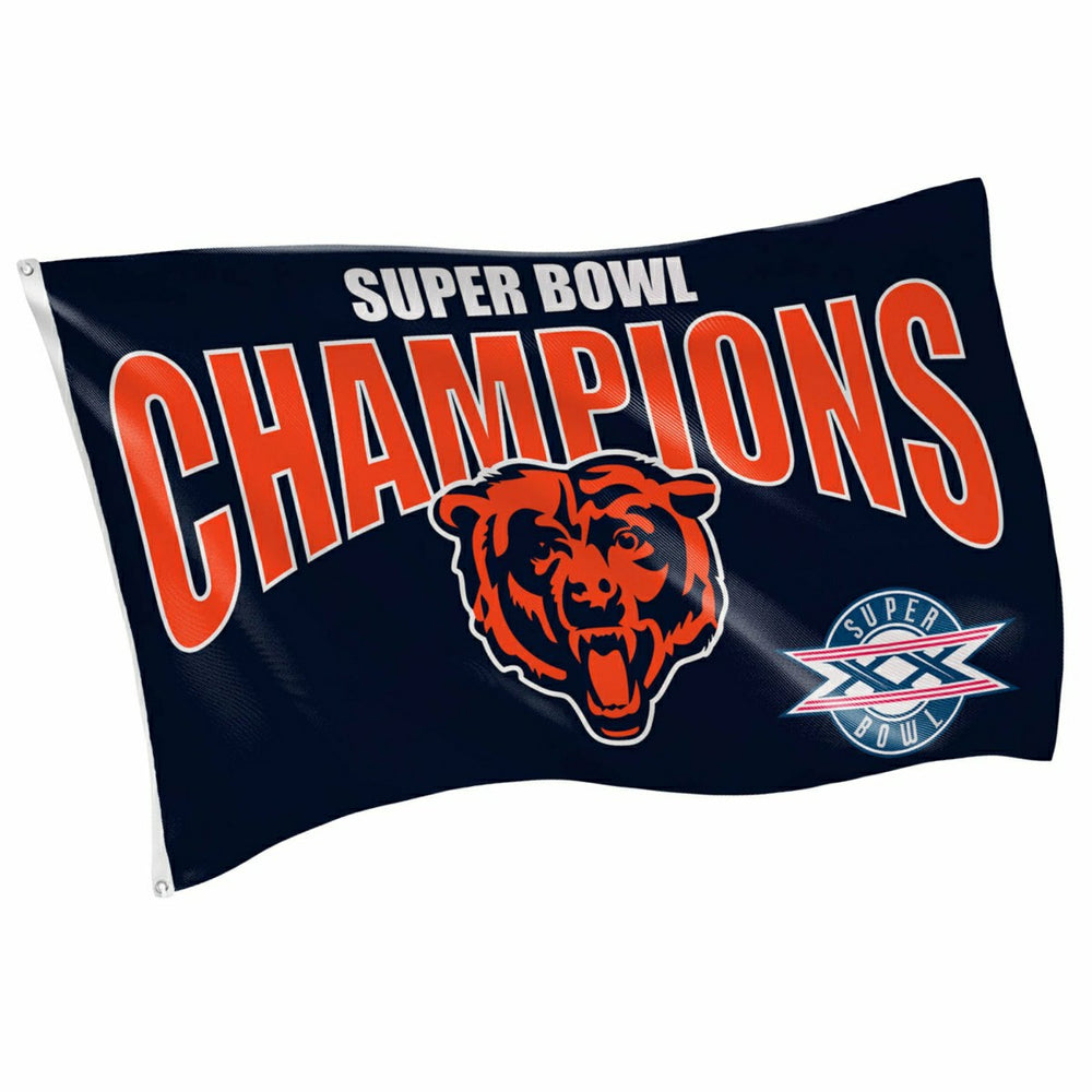 Chicago Bears Superbowl XX Champions Football 3x5 Flag - NFL Home