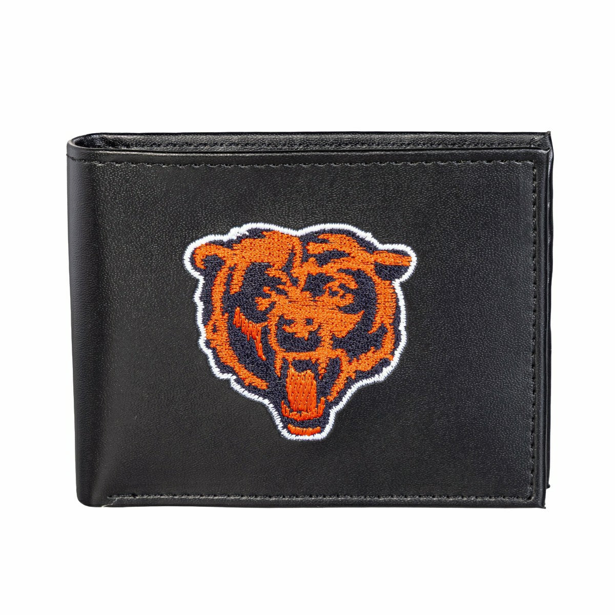 Chicago Bears Black Bi-Fold Embroidered Wallet - NFL Home