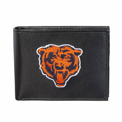 Chicago Bears Black Bi-Fold Embroidered Wallet - NFL Home