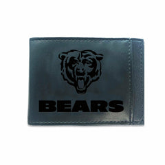 Front Pocket Wallet w/ RFID Blocking, Chicago Bears, Black - NFL Home