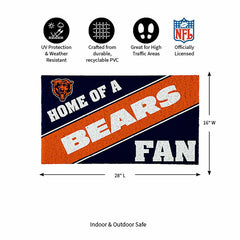 Chicago Bears, PVC Mat COLOR, Home of a Fan - NFL