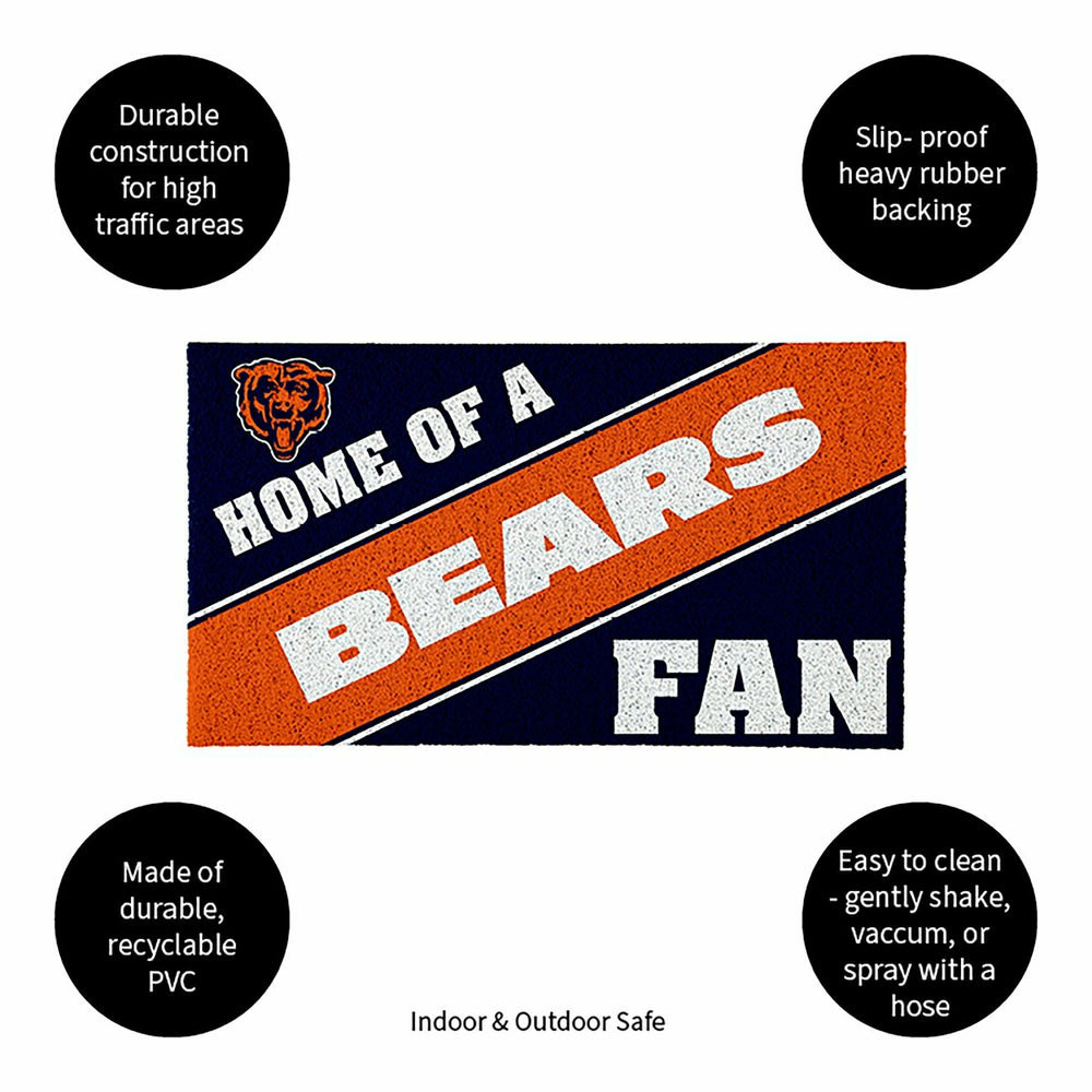 Chicago Bears, PVC Mat COLOR, Home of a Fan - NFL