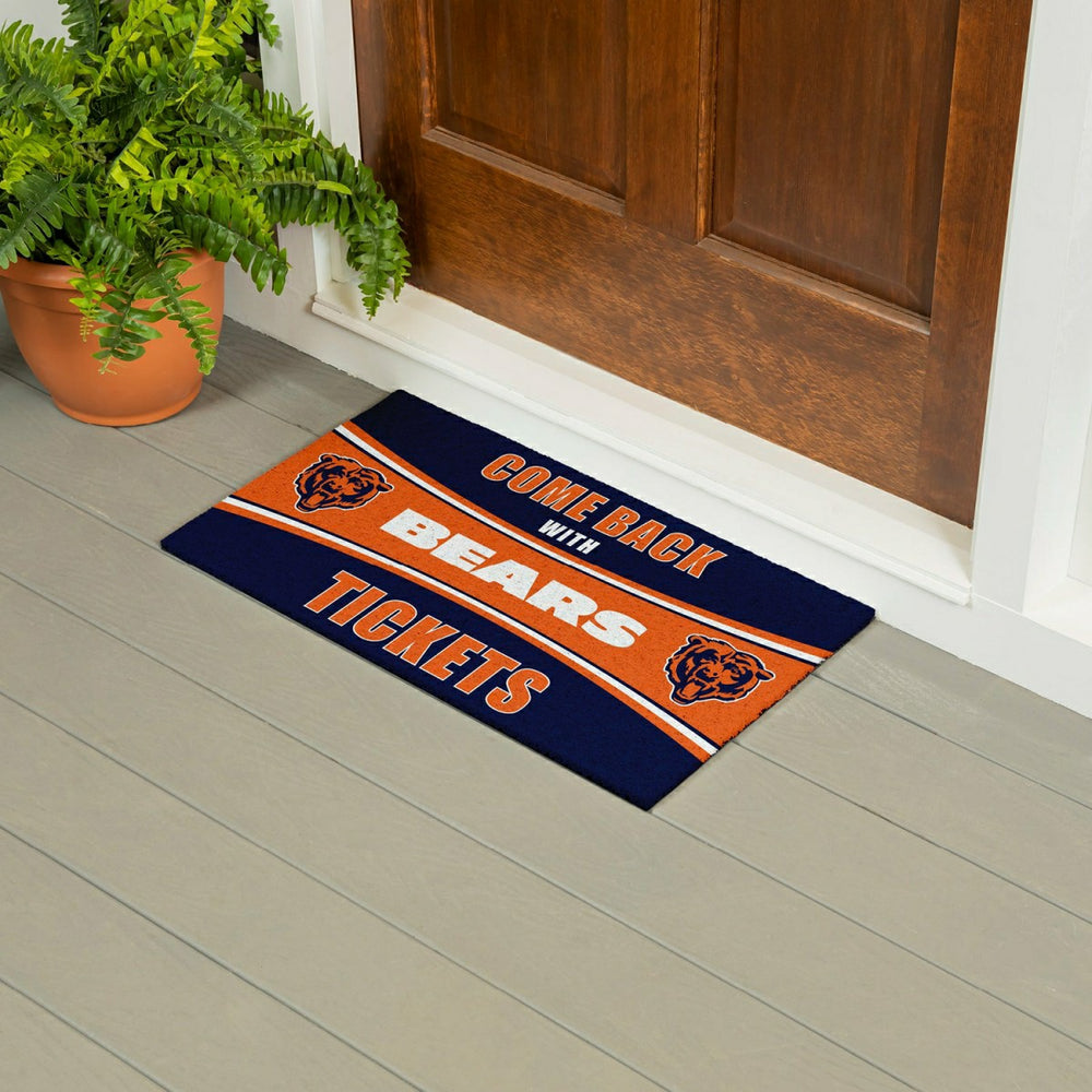 28" x 16" PVC Trapper Mat, Come Back with Tickets, Chicago Bears - NFL