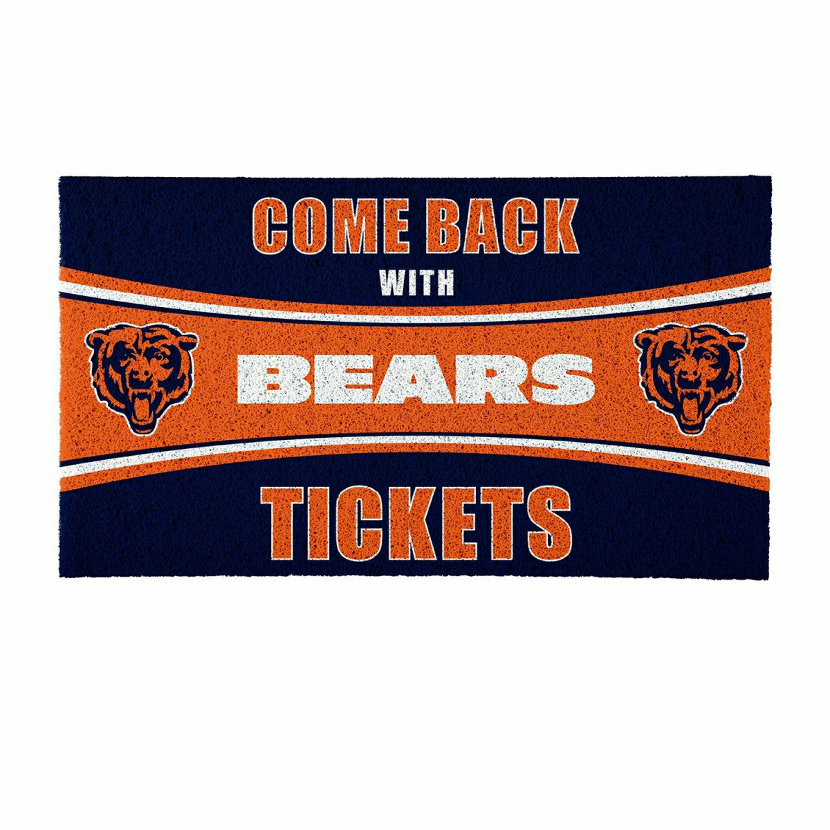 28" x 16" PVC Trapper Mat, Come Back with Tickets, Chicago Bears - NFL