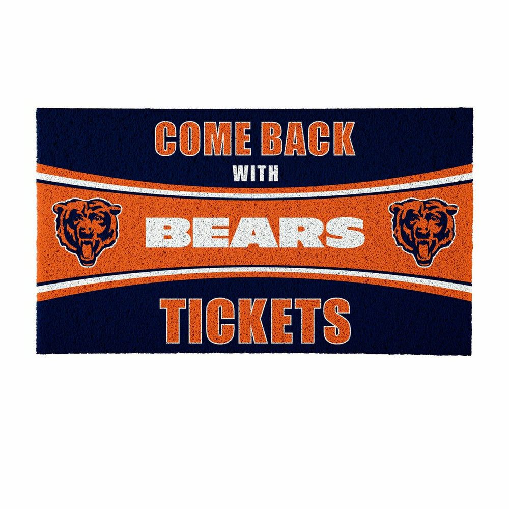 28" x 16" PVC Trapper Mat, Come Back with Tickets, Chicago Bears - NFL