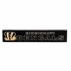Cincinnati Bengals Engraved Wood Sign, 3.5" x 18" - NFL Home