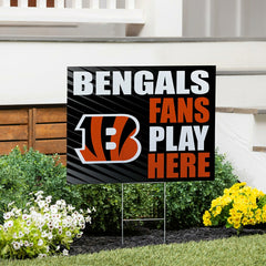 Cincinnati Bengals Coroplast Yard Sign "Fans Play Here" - NFL Home