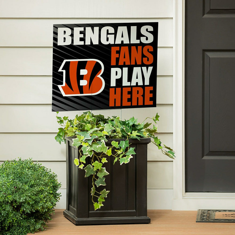 Cincinnati Bengals Coroplast Yard Sign "Fans Play Here" - NFL Home
