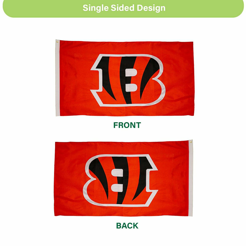 Cincinnati Bengals Single Sided Flag with 2 Grommets, 3'x5' - NFL Home