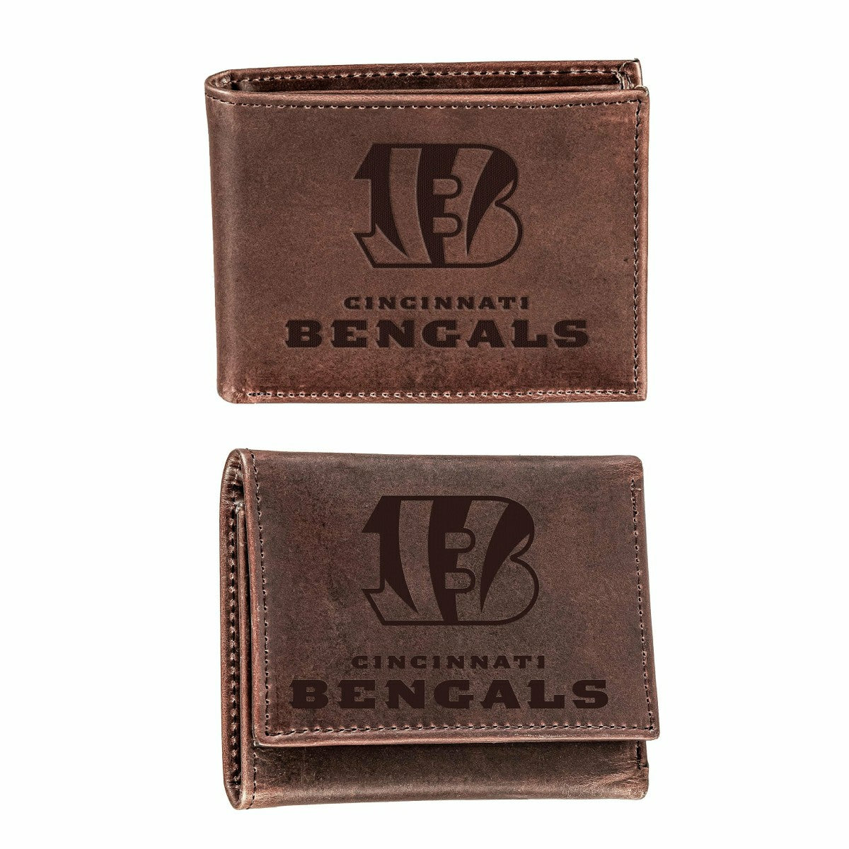 Cincinnati Bengals, Bi-Fold and Tri-Fold Wallet Gift Set, Brown - NFL Home