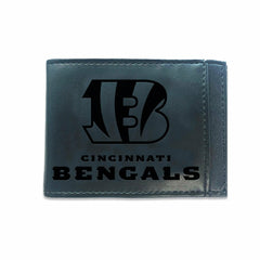 Front Pocket Wallet w/ RFID Blocking, Cincinnati Bengals, Black - NFL Home