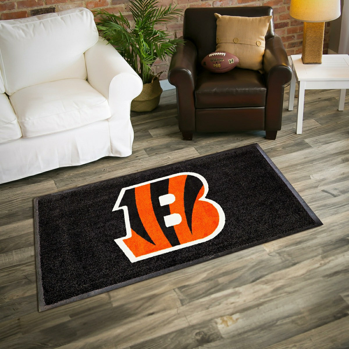 3'x5' Large USA Indoor Outdoor Entryway Mat, Cincinnati Bengals - NFL