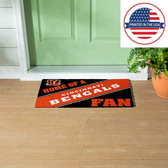 Cincinnati Bengals, PVC Mat COLOR, Home of a Fan - NFL