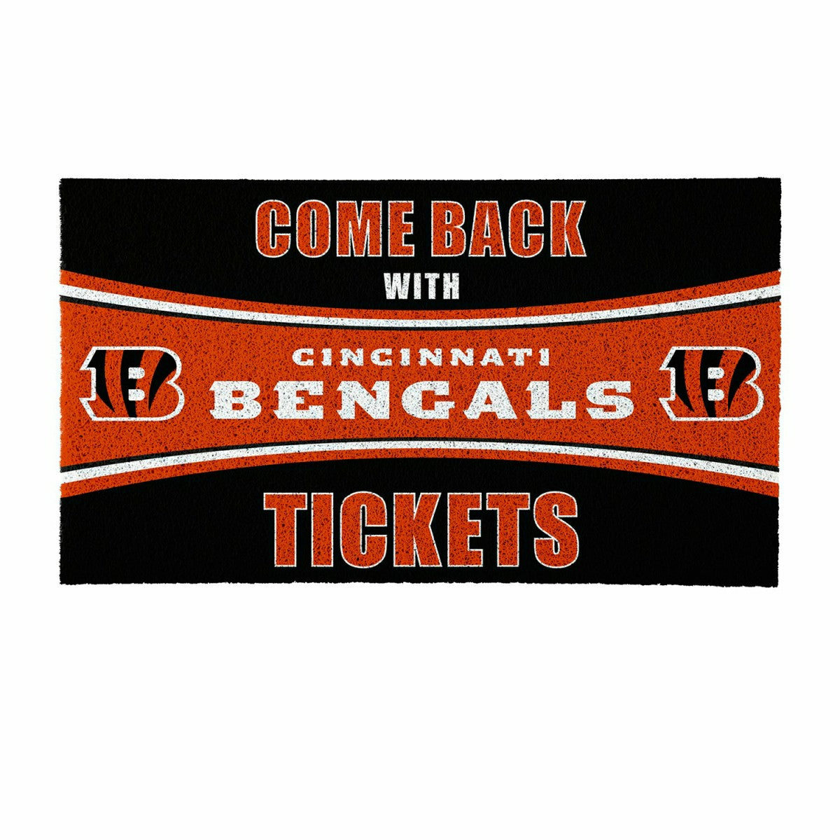 28" x 16" PVC Trapper Mat, Come Back with Tickets, Cincinnati Bengals - NFL