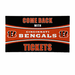 28" x 16" PVC Trapper Mat, Come Back with Tickets, Cincinnati Bengals - NFL