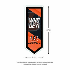 LED Wall Decor, Pennant, Cincinnati Bengals - NFL Home