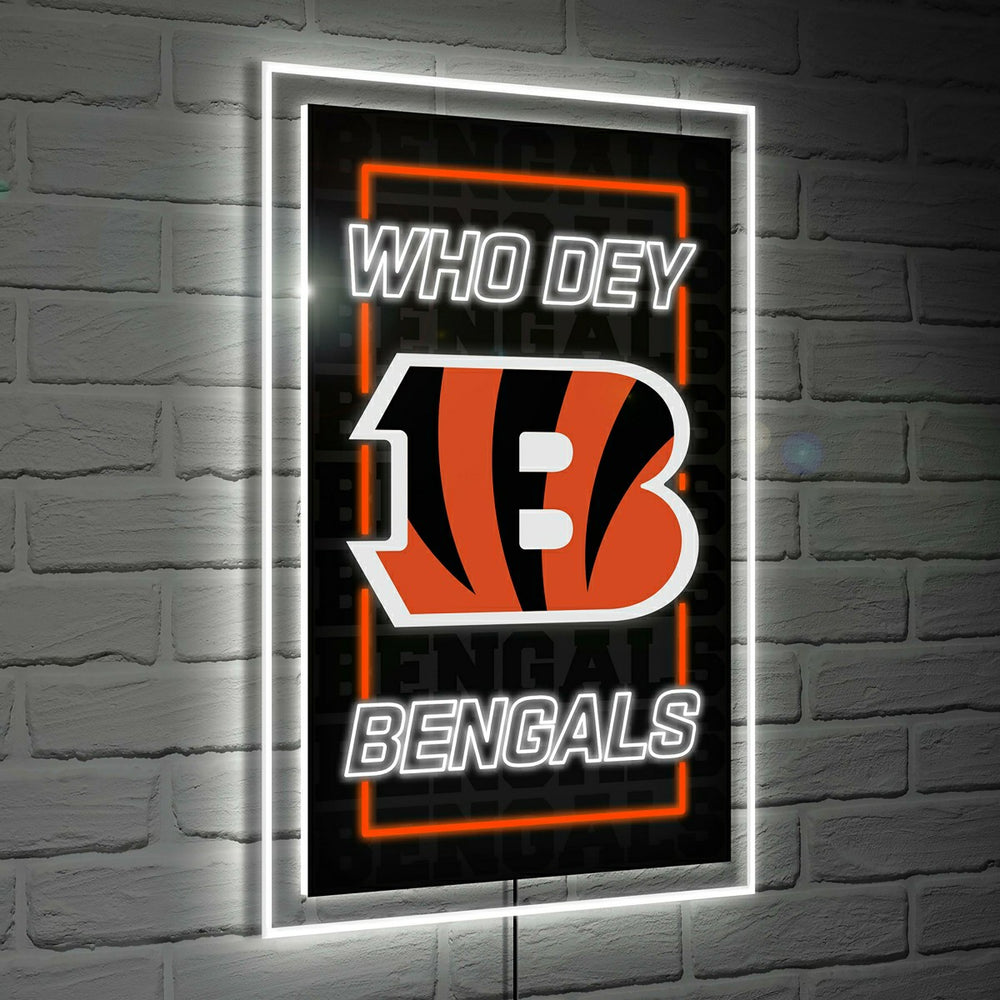 Cincinnati Bengals NFL Football Rectangle Neolite LED Decor - NFL Home