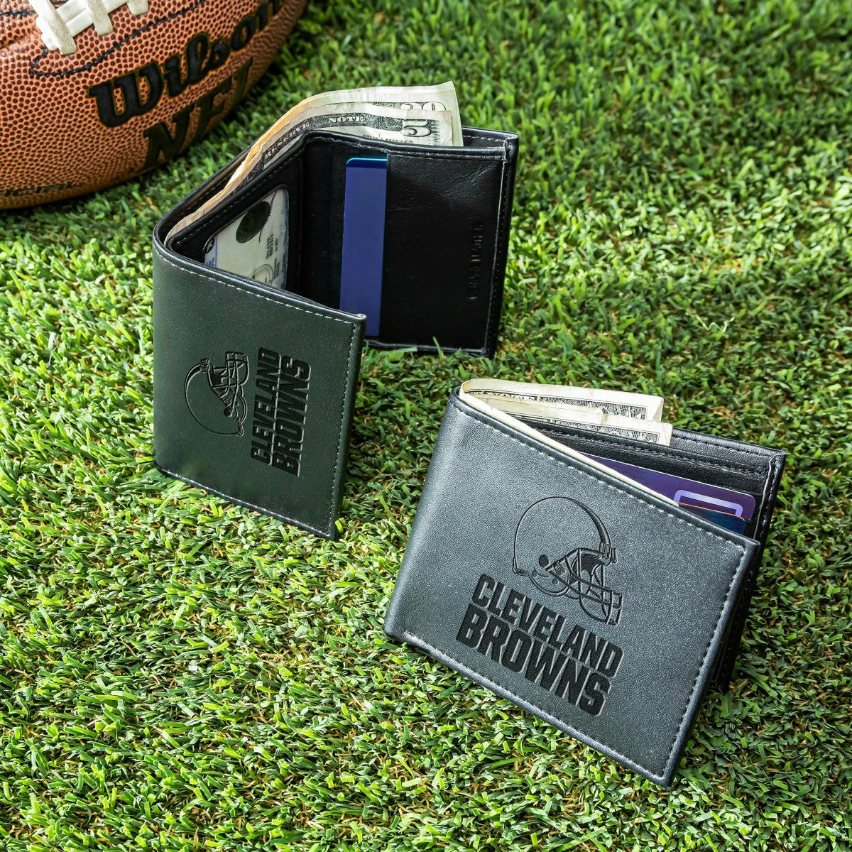 Cleveland Browns, Bi-Fold and Tri-Fold Wallet Gift Set, Black - NFL Home