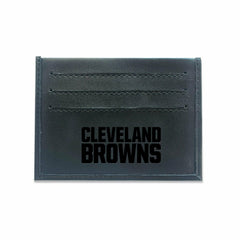 Front Pocket Wallet w/ RFID Blocking, Cleveland Browns, Black - NFL Home