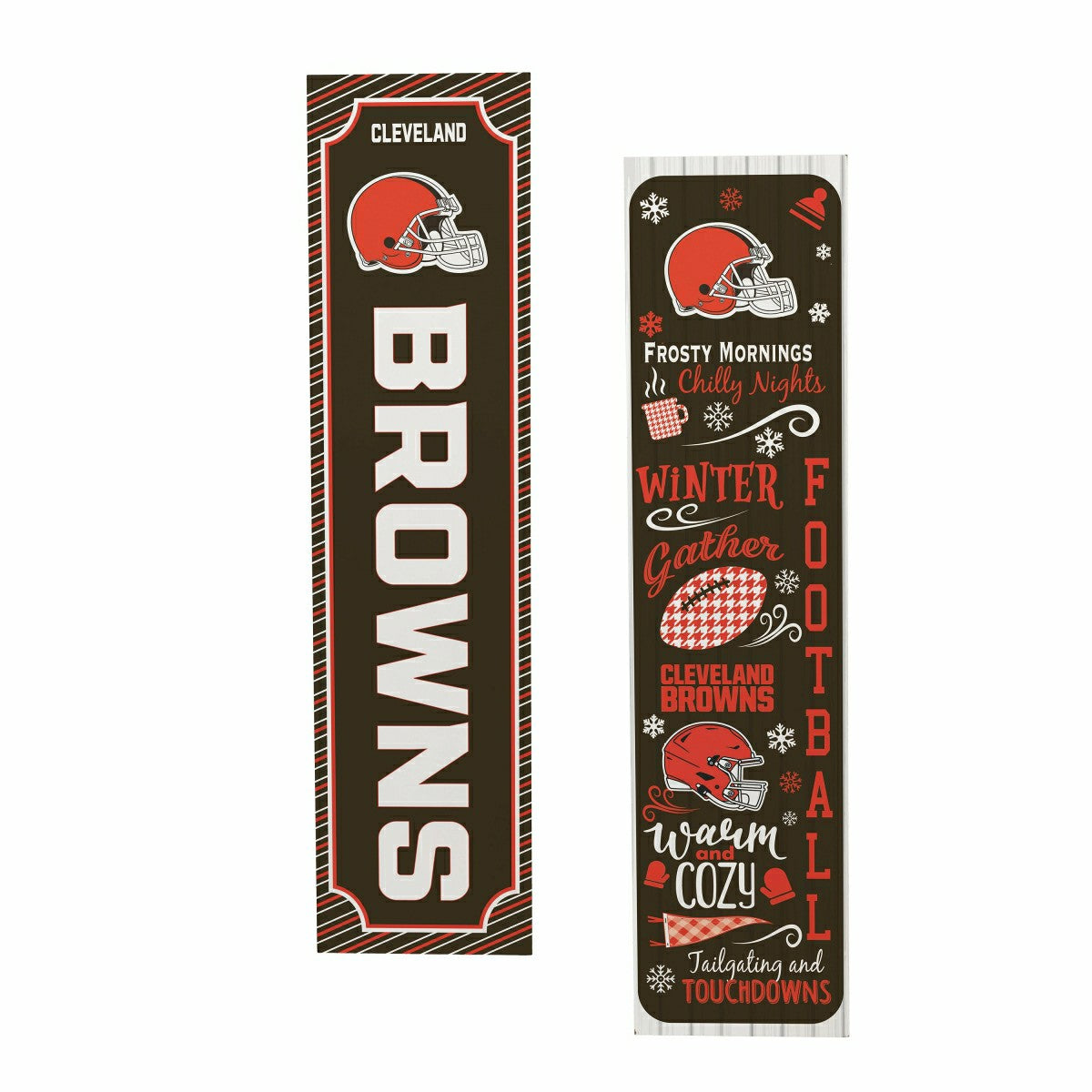Cleveland Browns Winter Seasonal Double Sided Large Leaner, 46" - NFL Home