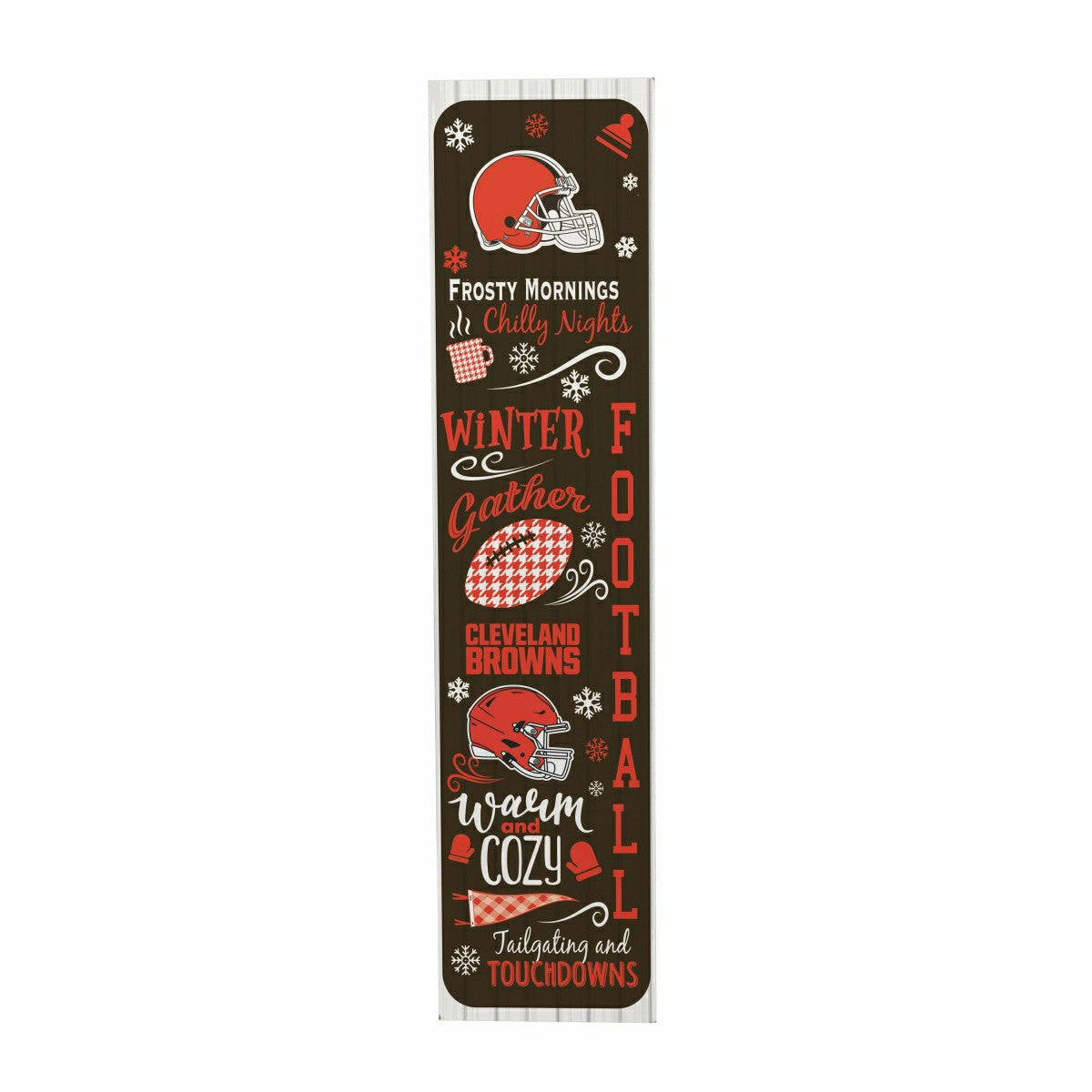 Cleveland Browns Winter Seasonal Double Sided Large Leaner, 46" - NFL Home