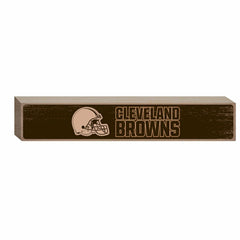 Cleveland Browns Engraved Wood Sign, 3.5" x 18" - NFL Home
