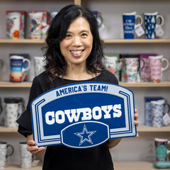 Dallas Cowboys USA Embossed Steel Wall Sign, 11" x 17" - NFL Home