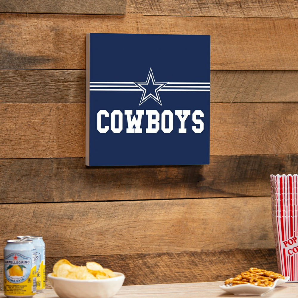 Dallas Cowboys Wood Wall Sign, 12x12 - NFL Home
