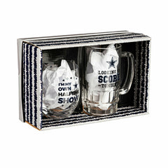 Dallas Cowboys, Stemless 17OZ Wine & Beer 16 OZ Gift Set - NFL
