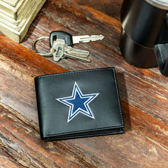 Dallas Cowboys Black Bi-Fold Embroidered Wallet w/ RFID Blocking - NFL Home