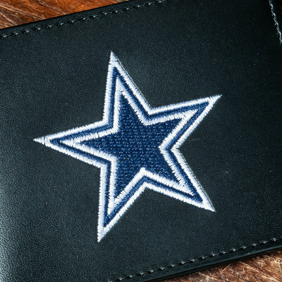 Dallas Cowboys Black Bi-Fold Embroidered Wallet w/ RFID Blocking - NFL Home