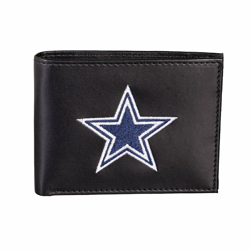 Dallas Cowboys Black Bi-Fold Embroidered Wallet w/ RFID Blocking - NFL Home