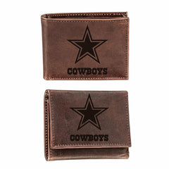 Dallas Cowboys, Bi-Fold and Tri-Fold Wallet Gift Set, Brown - NFL Home