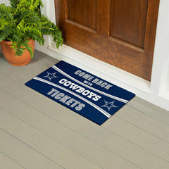 28" x 16" PVC Trapper Mat, Come Back with Tickets, Dallas Cowboys - NFL
