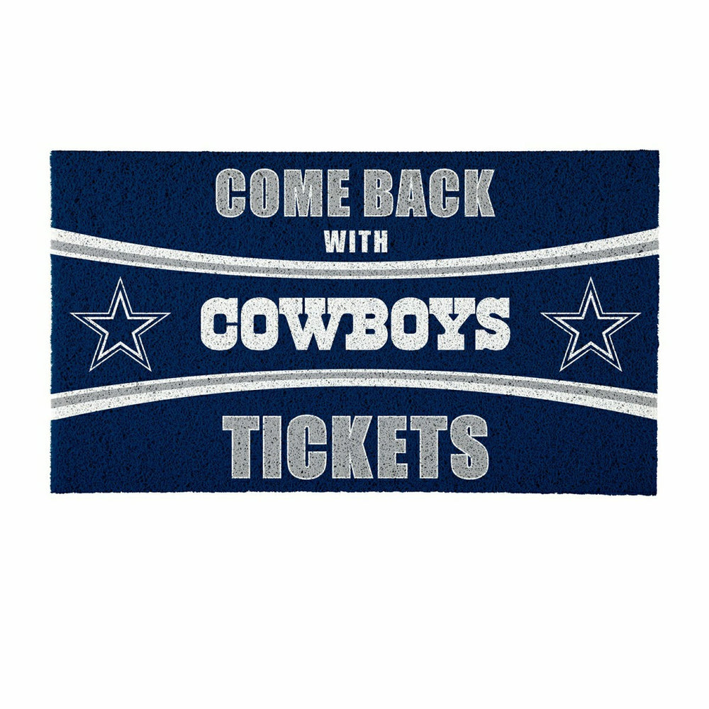 28" x 16" PVC Trapper Mat, Come Back with Tickets, Dallas Cowboys - NFL