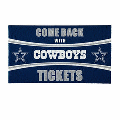 28" x 16" PVC Trapper Mat, Come Back with Tickets, Dallas Cowboys - NFL