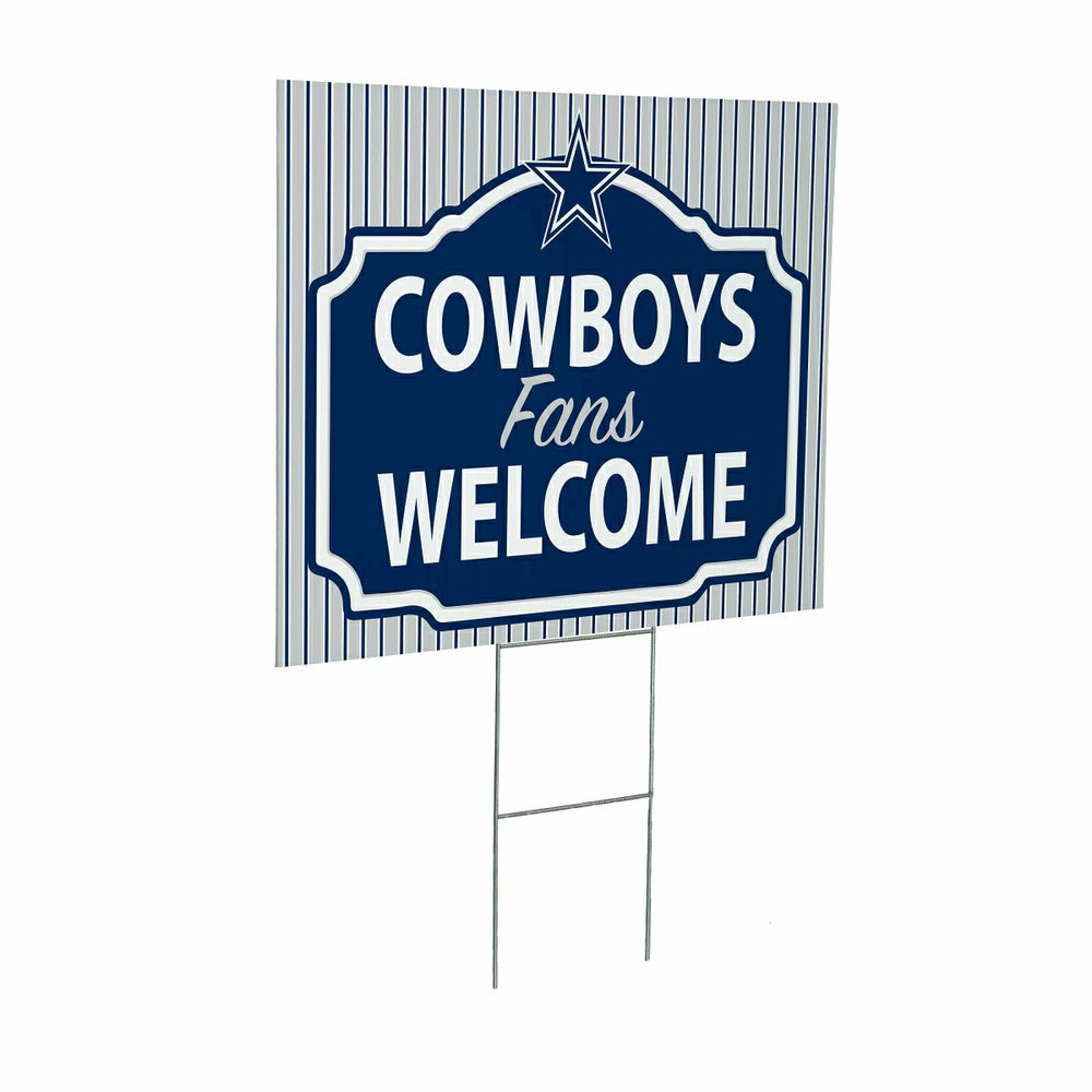 Dallas Cowboys Coroplast Yard Sign, "Fans Welcome" - NFL Home