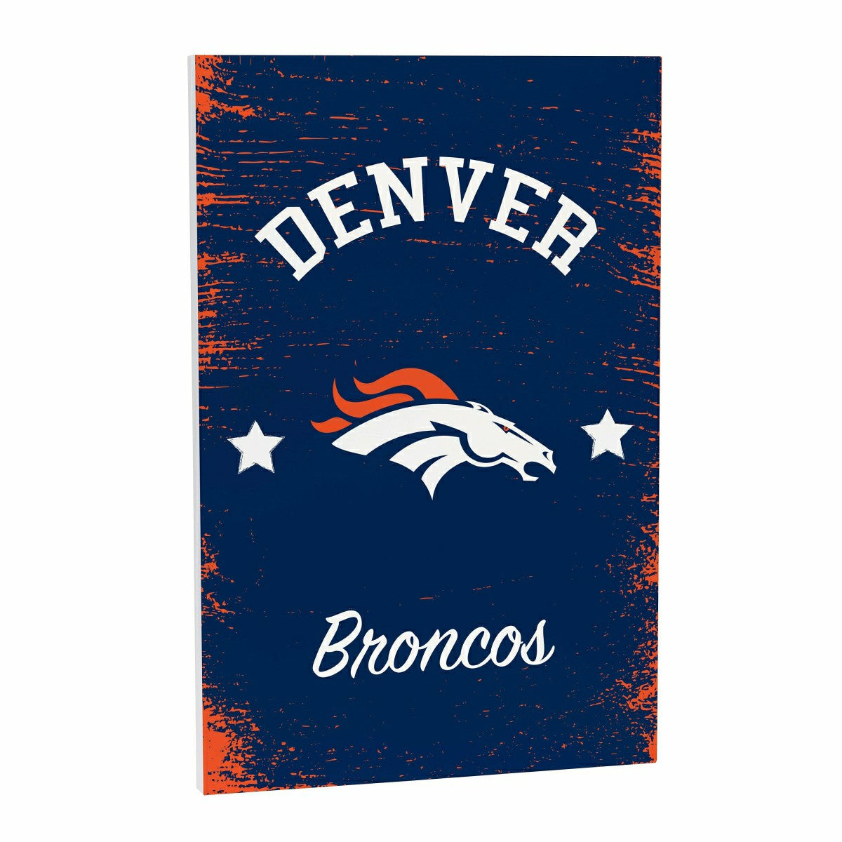 Denver Broncos Wood Wall Sign, 16x24 - NFL Home